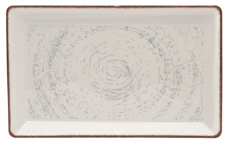 ASSIETTE RECTANGLE EMULSION PERLE 32 X 20 CM