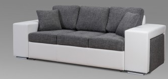 Canapé design 3 places en tissu gris perrine_0