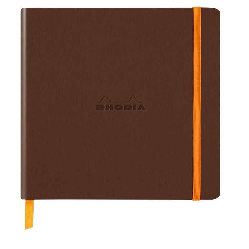 Carnet souple Rhodiarama bronze A5, 160p./80 feuilles ivoire 90 g/m², dot grid - marron 117478C_0