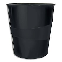 CORBEILLE PAPIER RECYCLE. DIMENSIONS : L29 X H32,4 X P29 CM. COLORIS NOIR. - LOT DE 2