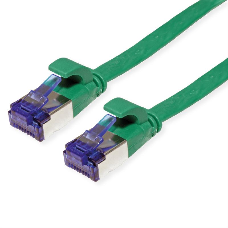 Cordon VALUE Cat.6A (Classe EA) F/UTP confectionné, plat, vert, 2 m_0