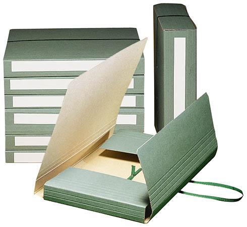 LOT DE 20 - POCHETTE ARCHIVES CARTON À ÉLASTIQUE EXTENDOS DOS 7 CM VERTE