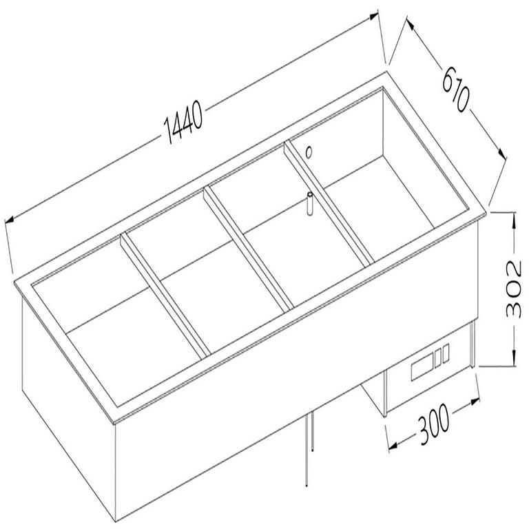 Elément bain-marie 4x gn 1/1 - DI/BX15-P_0