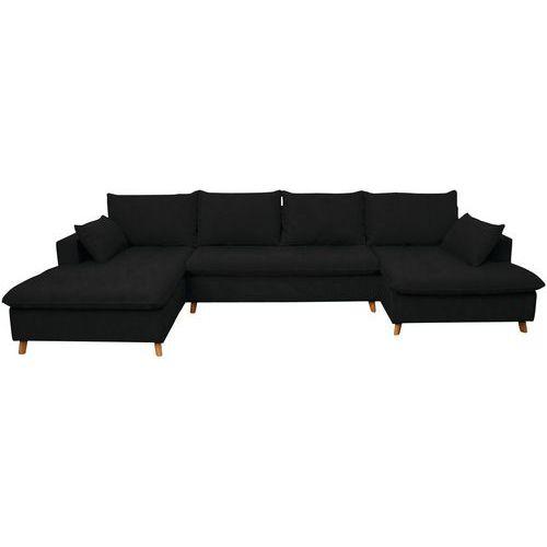 ENSEMBLE CANAPÉ MILARÉ + MÉRIDIE. LONGUE À GCHE ENDUIT PVC NR - MMP