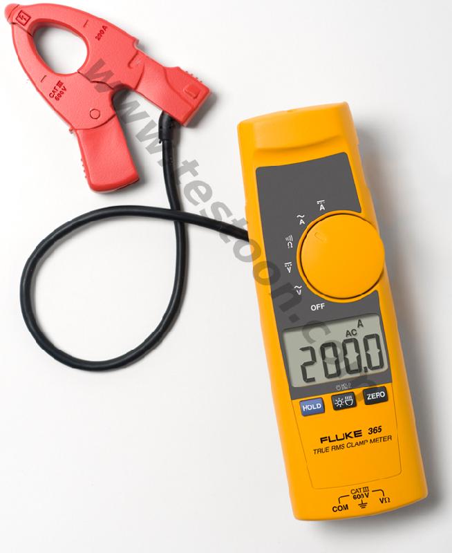PINCE MULTIMÈTRE TRMS À MÂCHOIRES DÉTACHABLES, 200A/600V AC/DC - FLU365