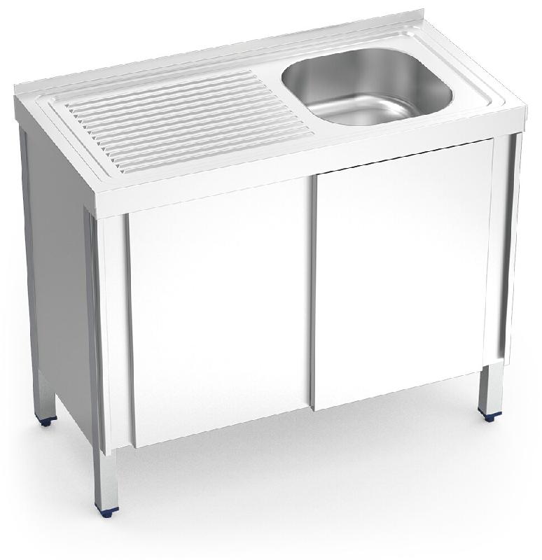 FRICOSMOS 1C,EI évier à portes coulissantes 1000x500x850 mm. Dimensions cuve 420x350x150 mm. - inox 051030OST_0