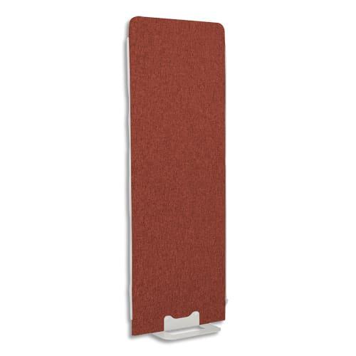 Gautier office cloison haut l60cm x-space en textile pourpre. Socle acier 6 mm. Fermeture zippée_0