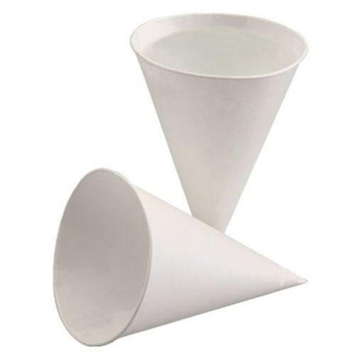 Gobelets cône, en papier de canne à sucre 150 ml Ø 8,5 x 11,5 cm blanc (5000 unités) PAPSTAR - blanc Bagasse 88619_0