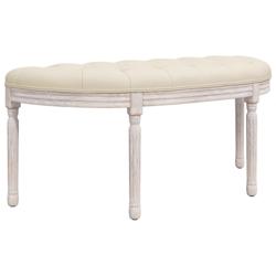 Helloshop26 - Banc banquette 110,5 x 45 x 49 cm lin beige 02_0010526 - 3000579582720_0