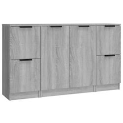 Helloshop26 - Buffet bahut commode armoire meuble de rangement organisateur cuisine salle de séjour salon 3 pcs sonoma bois 02_0037194 - 3000220921588_0