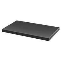 JEU DE 2 TABLETTES NOIRES POUR ARMOIRES À RIDEAUX L 60 CM