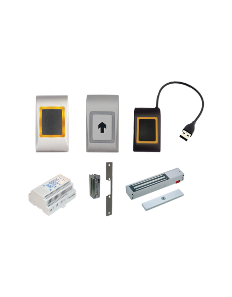 Kit autonome offline – 1 porte - MTPXS-MF-SA-KIT avec électronique déportée pour sécurité antivandalisme_0