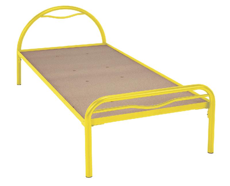 LIT ALBA MÉTAL 80X200 SOMMIER AGGLO JAUNE - MANUTAN COLLECTIVITÉS