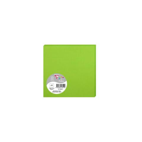 LOT DE 2 - PAQUET DE 25 CARTES SIMPLES POLLEN 135X135MM 210G/M² - VERT MENTHE