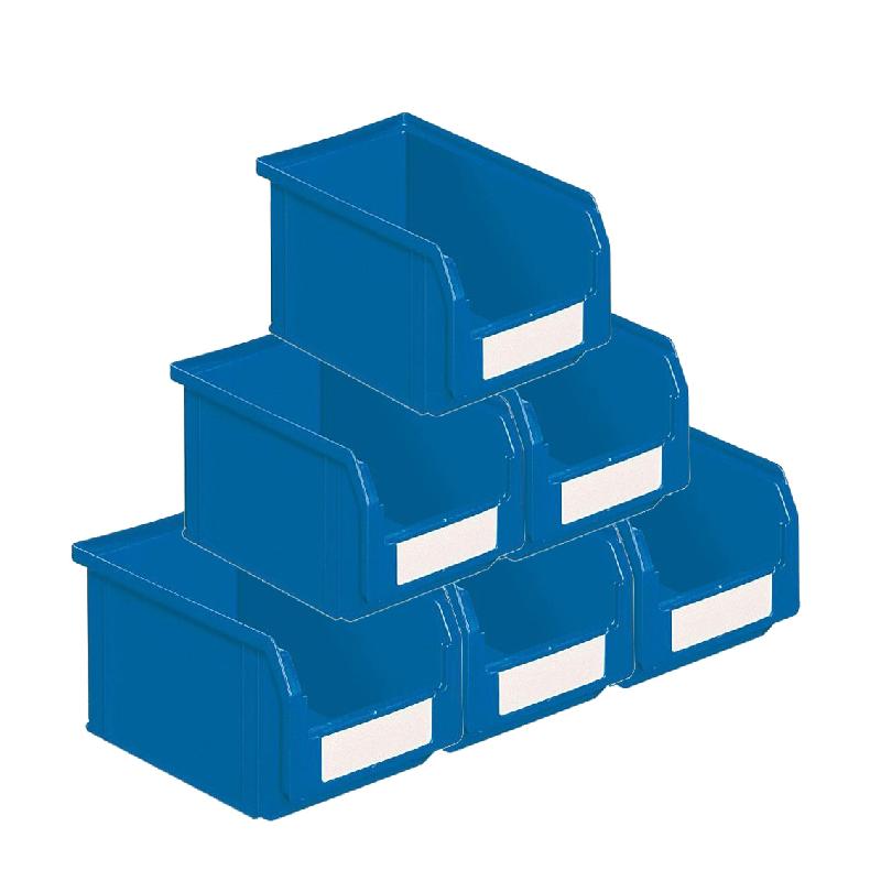 Lot de 54 bacs à bec plastique 3.8l bleu_0