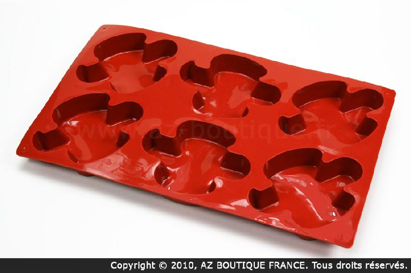 MOULE FLEXIBLE EN SILICONE - 6 COLOMBES - PADERNO - FLEXIPAD