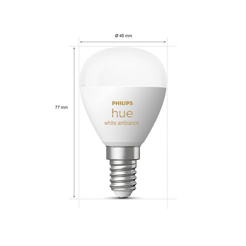 PHILIPS HUE WHITE AMBIANCE E14 5,1 W 470 LM X2