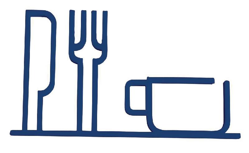 PICTOGRAMME NEOSIGN 3D MUR RESTAURATION BLEU - MANUTAN COLLECTIVITÉS