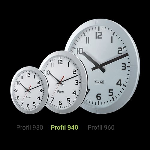 Profil 940 - Horloge analogique intérieur - Boîtier noir - Affichage HM - BODET_0