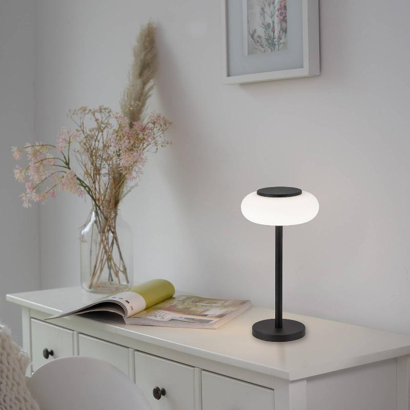Q-SMART-HOME PAUL NEUHAUS Q-ETIENNE LAMPE À POSER LED, NOIRE