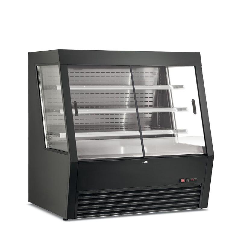 Réfrigérateur mural ventilé 2 portes coulissantes. Éclairage LED. Température +2°C/+10°C. Dimensions (LxPxH) 91,8x79,2x145,9 cm. Klimaitalia OP_0