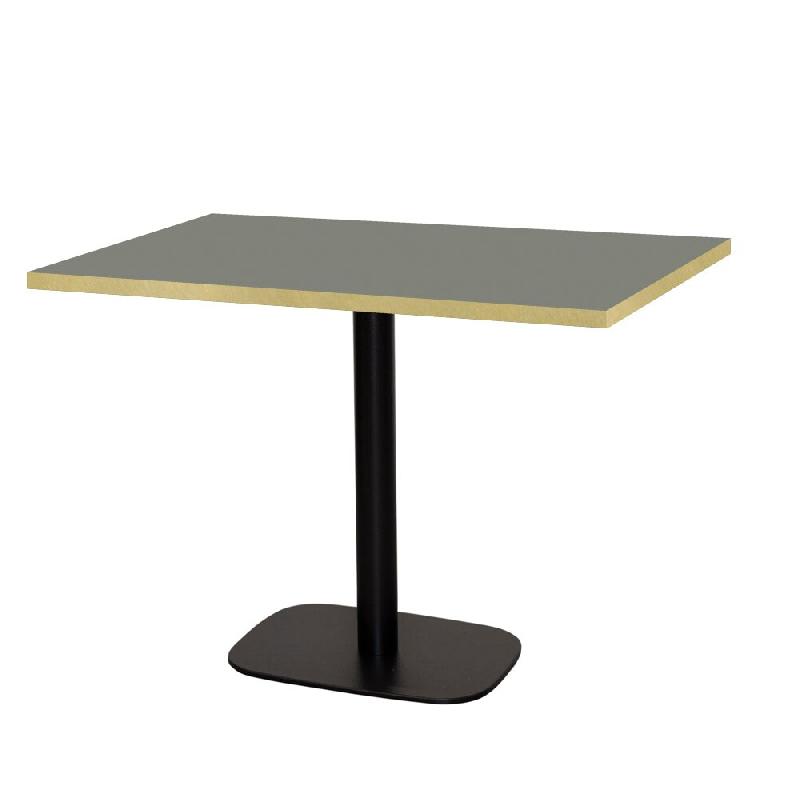 RestooTab - Table Round 120x70cm verde comodoro fenix chants couleur laiton - vert Bois manufacturé TB-ROURC-12070M-VER.CO-LAI_0