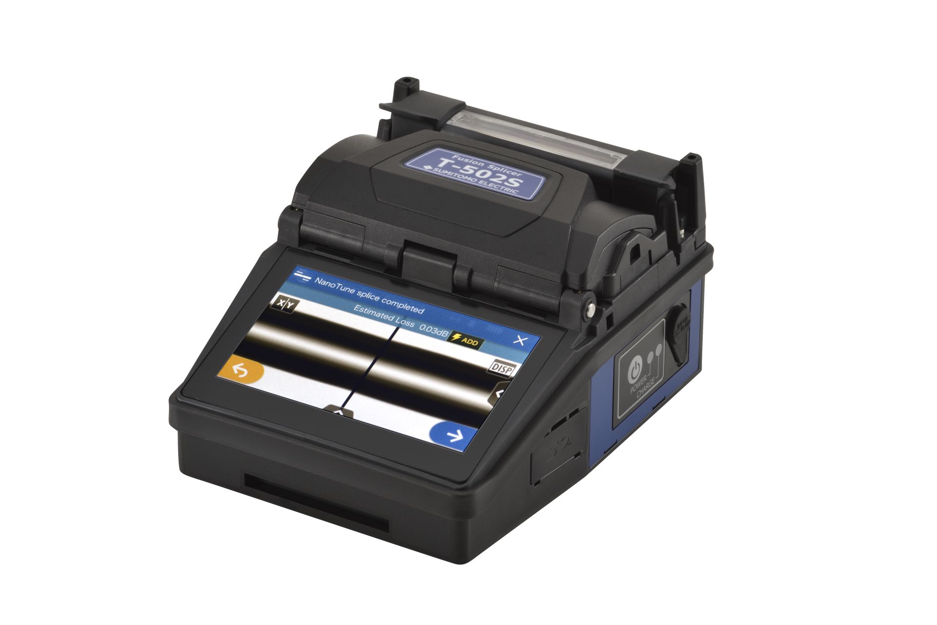 Soudeuse fibre optique gaine à gaine Sumitomo T-502S - IA NanoTune™, ultra-rapide, légère et compacte_0