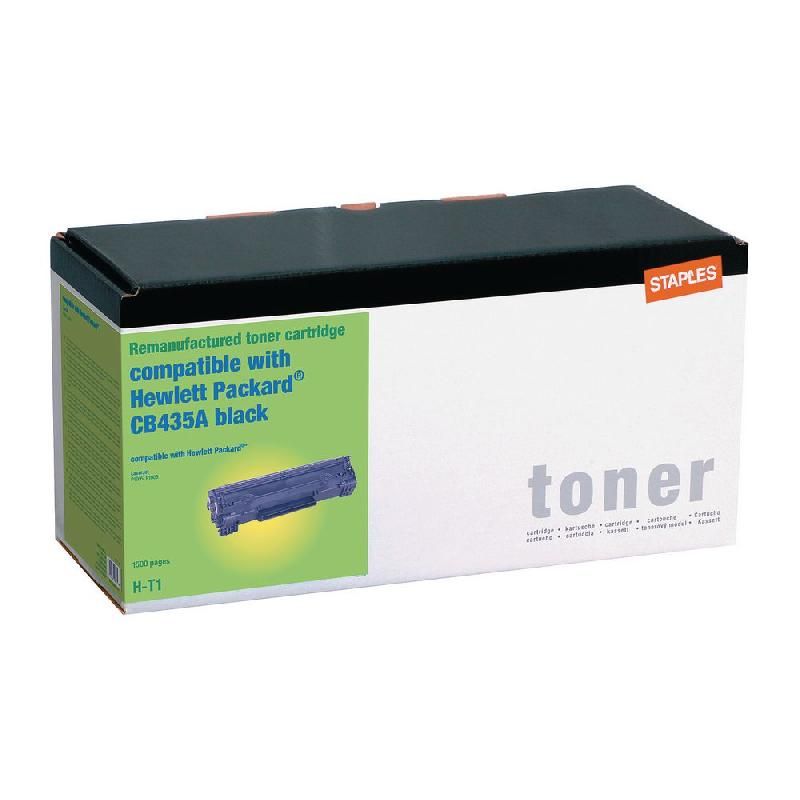 STAPLES TONER REMIS À NEUF 35A N (4217158) - COMPATIBLE: HP - COULEUR: NOIR