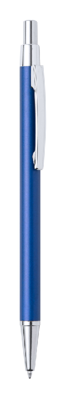 Stylo à bille en aluminium recyclé - éléments chromés - encre bleue_0