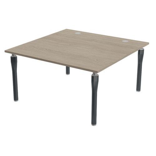 TABLE DE RÉUNION NOGA 140 X 140 CM CHÊNE GRIS ANTHRACITE