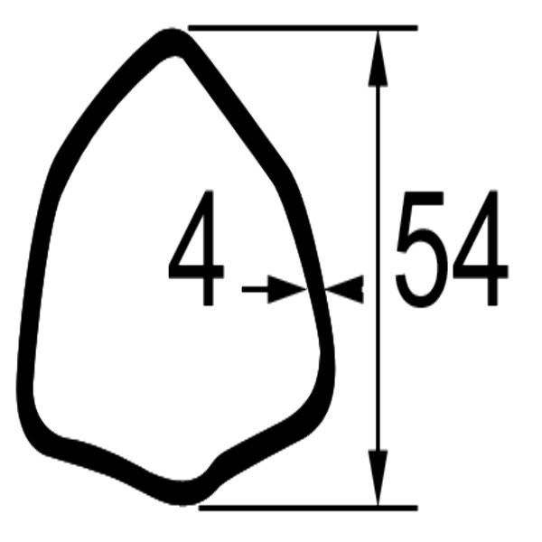TUBE TRIANGULAIRE LG.3M DIM.54X4 TCM