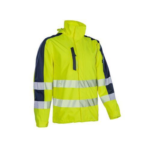 VESTE DE PLUIE SOFTSHELL LÉGÈRE HOTARU - JAUNE/MARINE - TXL - COVERGUARD