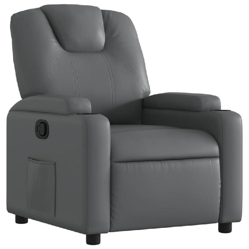 VidaXL Fauteuil inclinable gris similicuir Modèle Uermelix - 3205542_0