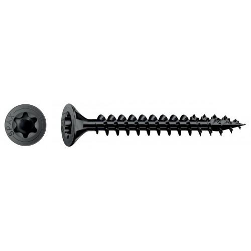 VIS UNIVERSELLE TÊTE FRAISÉE ZINGUÉE NOIRE 4,5 X 30 MM PAR 200 SPAX