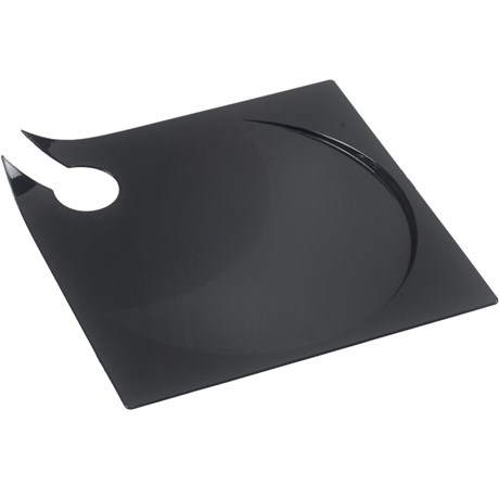 ASSIETTE COCKTAIL PLASTIQUE MANTA NOIR 14 X 14 CM (VENDU PAR 100)