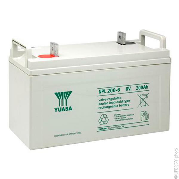 BATTERIE PLOMB AGM YUASA NPL200-6 6V 200AH M10-M_0