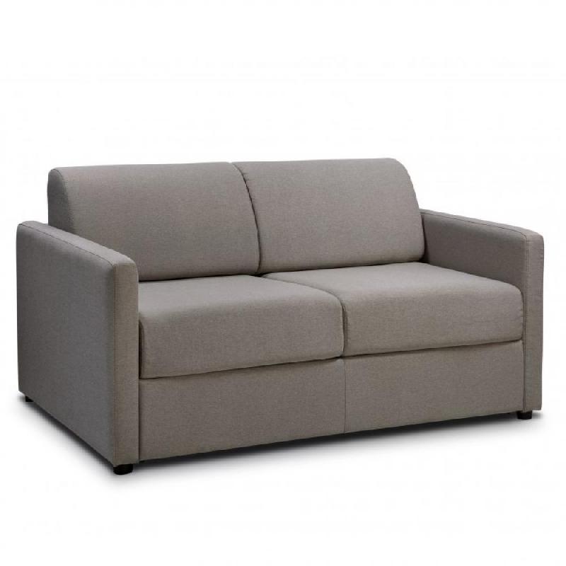 Canapé Grandiose Convertible CanapExpress - Matelas Memory 22 cm - Sommier à Lattes 120 cm - Tissu Tweed Gris_0