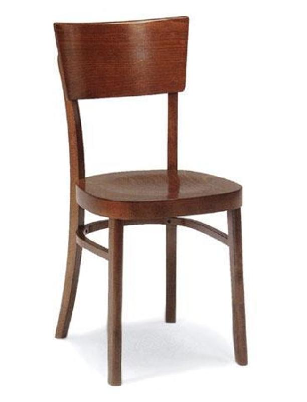 Chaise de restaurant Lucina - assise et dossier en bois_0