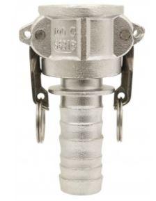 Coupleur cannelé - type C - joints NBR - inox 316 - réf. 06CCI - filetage BSP, norme MIL-C 27487/DIN 2828_0