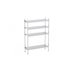 Distform Rayonnage en Acier Inoxydable Linéaires 660 à 960 mm 4 Niv P400 Acier inoxydable 860x400x400x1800mm - 651637058607_0