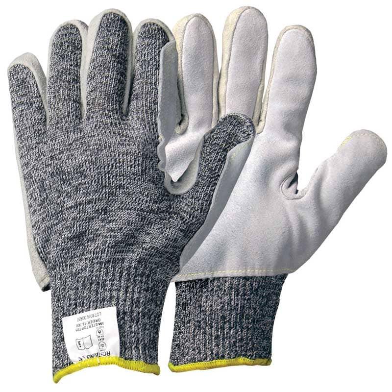 Gant Mastertop haute protection coupure - Rostaing - Maille ZIRNIUM avec renfort cuir - Normes CE EN388 et EN407_0