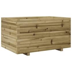 Helloshop26 - Jardinière bac lit surélevé plantes fleurs terrasse jardin 90 x 60 x 49,5 cm bois de pin imprégné marron 02_0038023 - 3000214023533_0