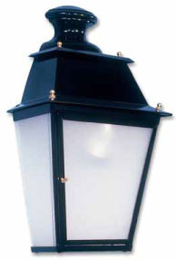 Luminaire d'éclairage public Montmartre de façade en acier - demi-lanterne 4 faces_0