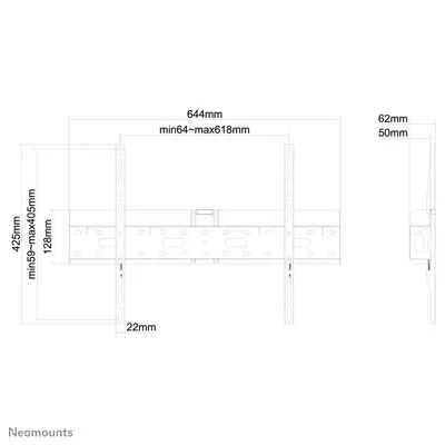Neomounts LFD-W1640MP Support d'écran mural 37-75