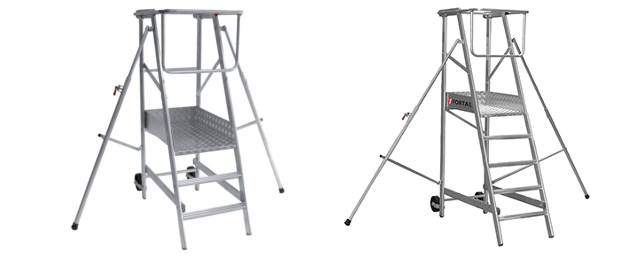 Plateformes de travail PIR non pliables - stabilisateurs télescopiques en aluminium - charge 200 kg_0