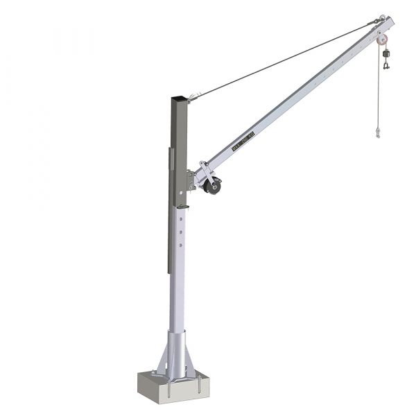 Potence de levage - Haacon France - version zinguée ou inox - charge 250 kg - flèche réglable 1400-2000 mm_0