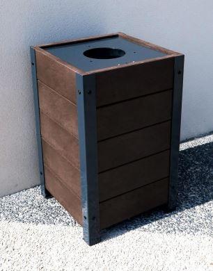 Poubelle urbaine SAM en plastique recyclé - 130 L ou bac acier 90 L_0