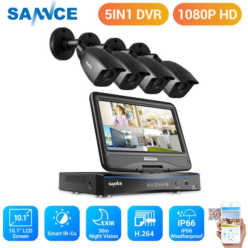 Kit Videosurveillance Avec Ecran 10 1pouce Lcd 4ch Dvr Camera De Surveillance Hd 1080p Interieur Exterieur Vision Nocture 20m 4 Cameras Sans Disque Dur Sannce Comparer Les Prix De Kit Videosurveillance