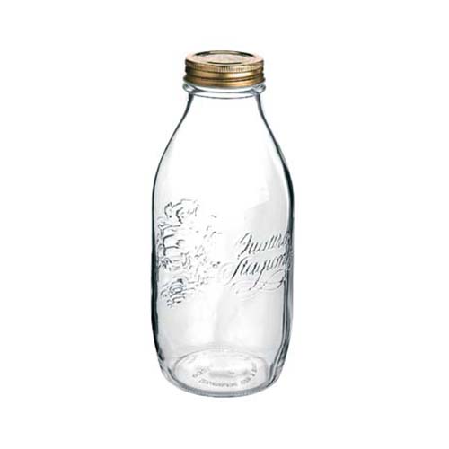 SET DE 12 BOUTEILLES HERMÉTIQUES 1 L EN VERRE AVEC COUVERCLES 56MM - BORMIOLI ROCCO - QUATTRO STAGIONI