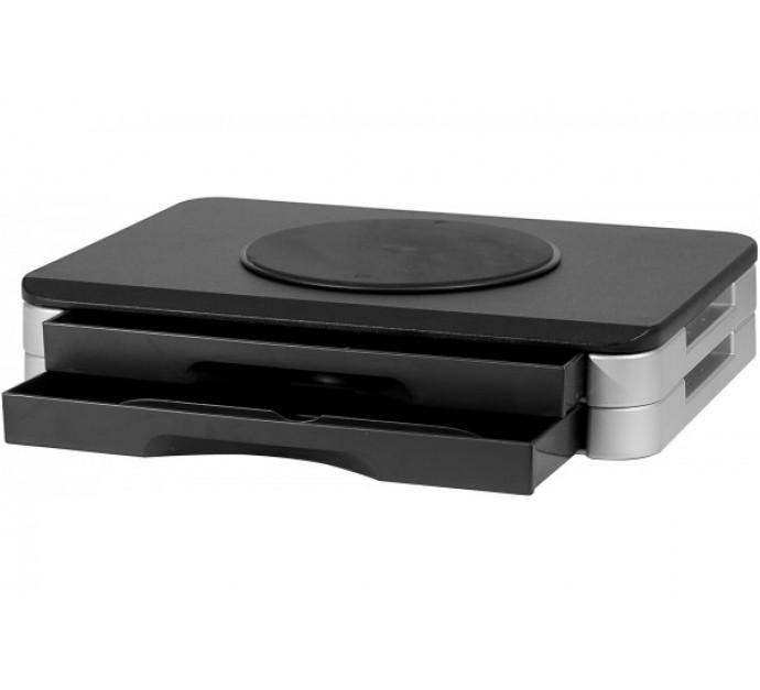 Support pour écran rotatif avec tiroirs - Modèle 903408 - Plateau 360° et rangement inclus_0